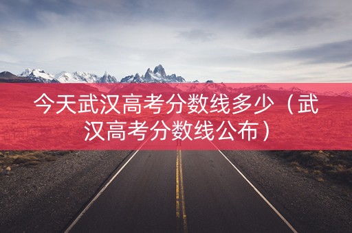 今天武汉高考分数线多少（武汉高考分数线公布）