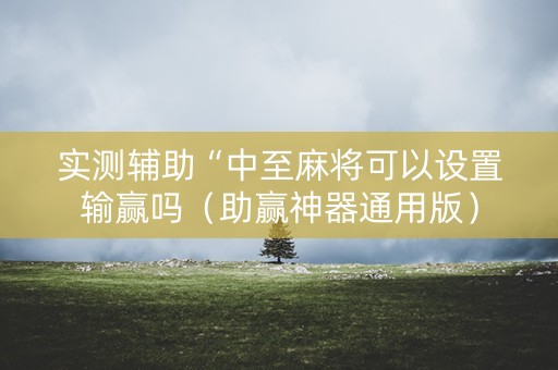 实测辅助“中至麻将可以设置输赢吗（助赢神器通用版）