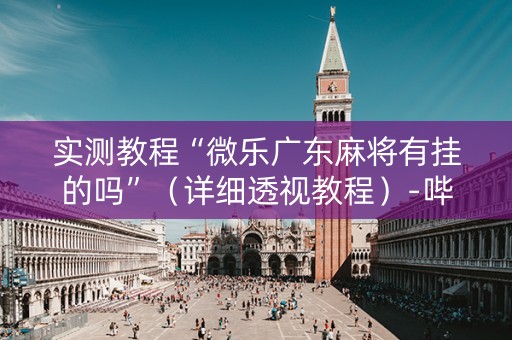 实测教程“微乐广东麻将有挂的吗”（详细透视教程）-哔哩哔哩