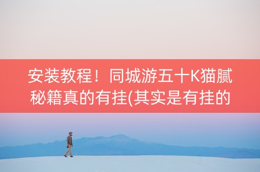 安装教程！同城游五十K猫腻秘籍真的有挂(其实是有挂的)