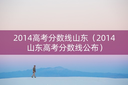 2014高考分数线山东（2014山东高考分数线公布）