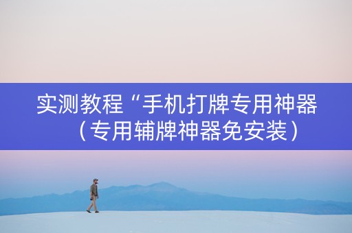 实测教程“手机打牌专用神器（专用辅牌神器免安装）