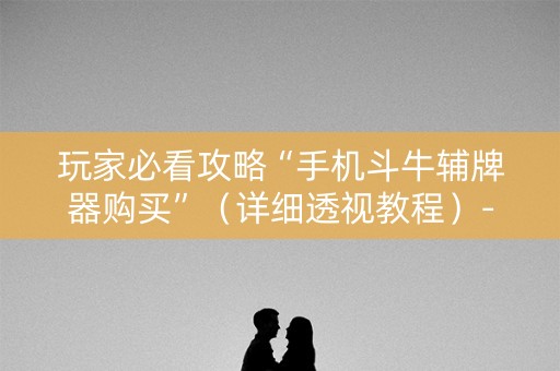玩家必看攻略“手机斗牛辅牌器购买”（详细透视教程）-哔哩哔哩