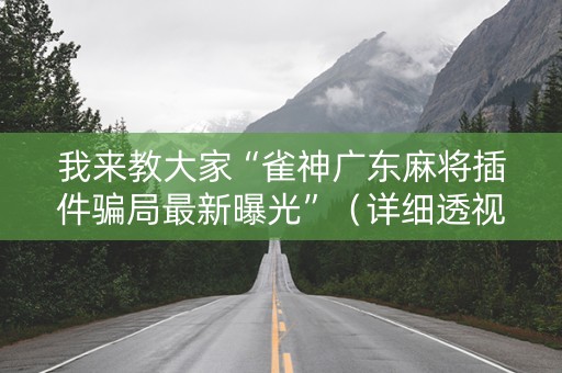 我来教大家“雀神广东麻将插件骗局最新曝光”（详细透视教程）-哔哩哔哩