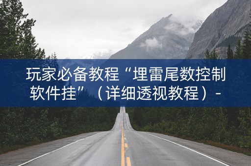 玩家必备教程“埋雷尾数控制软件挂”（详细透视教程）-哔哩哔哩