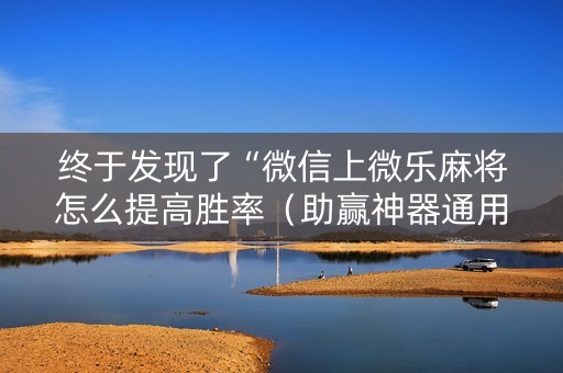 终于发现了“微信上微乐麻将怎么提高胜率（助赢神器通用版）