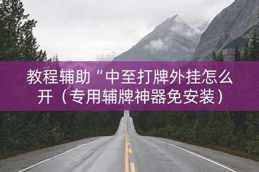 教程辅助“中至打牌外挂怎么开（专用辅牌神器免安装）