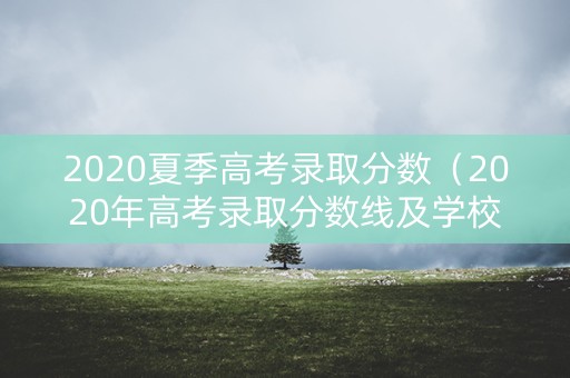 2020夏季高考录取分数（2020年高考录取分数线及学校）