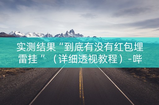 实测结果“到底有没有红包埋雷挂 ”（详细透视教程）-哔哩哔哩