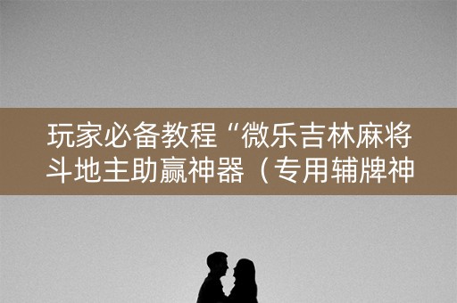 玩家必备教程“微乐吉林麻将斗地主助赢神器（专用辅牌神器免安装）