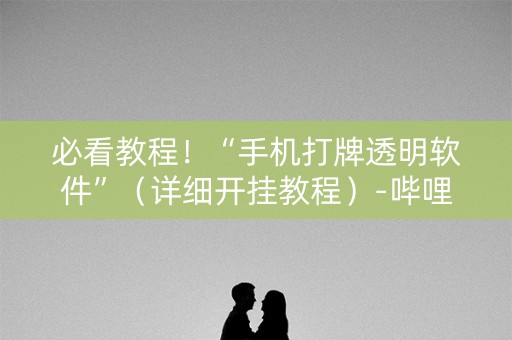 必看教程！“手机打牌透明软件”（详细开挂教程）-哔哩哔哩