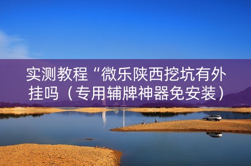 实测教程“微乐陕西挖坑有外挂吗（专用辅牌神器免安装）