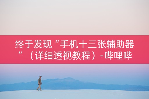 终于发现“手机十三张辅助器”（详细透视教程）-哔哩哔哩