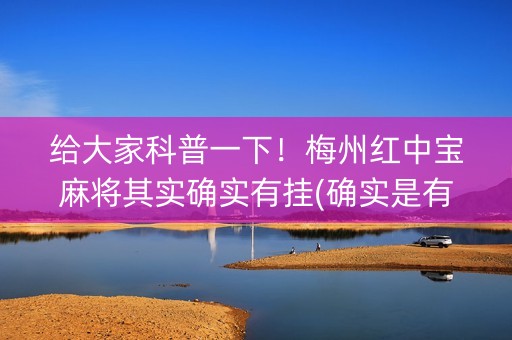 给大家科普一下！梅州红中宝麻将其实确实有挂(确实是有挂)