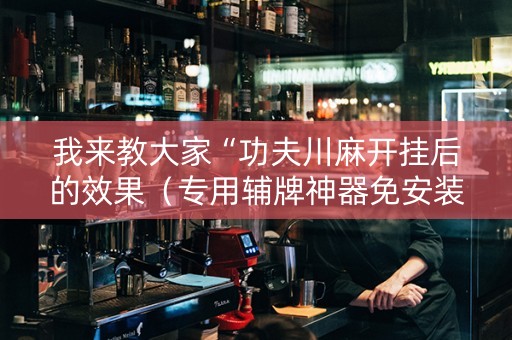 我来教大家“功夫川麻开挂后的效果（专用辅牌神器免安装）