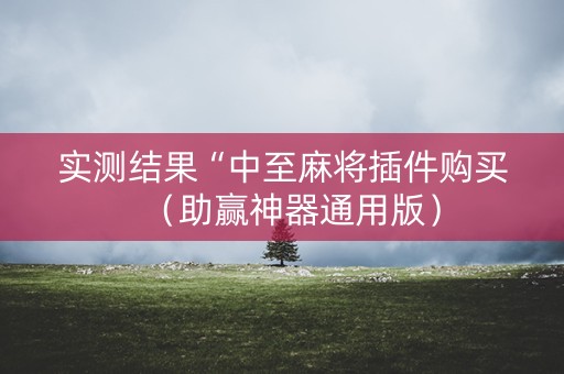 实测结果“中至麻将插件购买（助赢神器通用版）