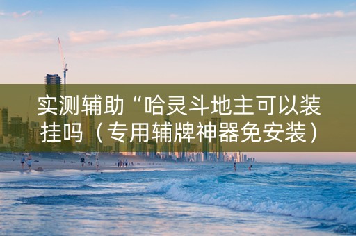 实测辅助“哈灵斗地主可以装挂吗（专用辅牌神器免安装）