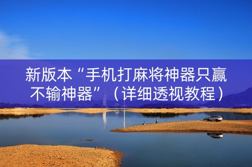 新版本“手机打麻将神器只赢不输神器”（详细透视教程）-哔哩哔哩