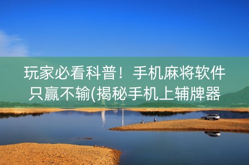 玩家必看科普！手机麻将软件只赢不输(揭秘手机上辅牌器)