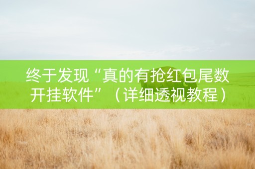 终于发现“真的有抢红包尾数开挂软件”（详细透视教程）-哔哩哔哩