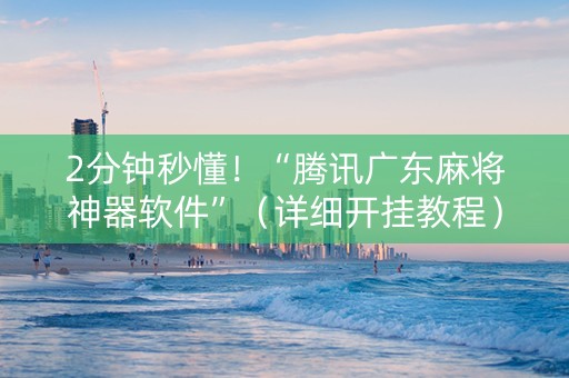 2分钟秒懂！“腾讯广东麻将神器软件”（详细开挂教程）-哔哩哔哩