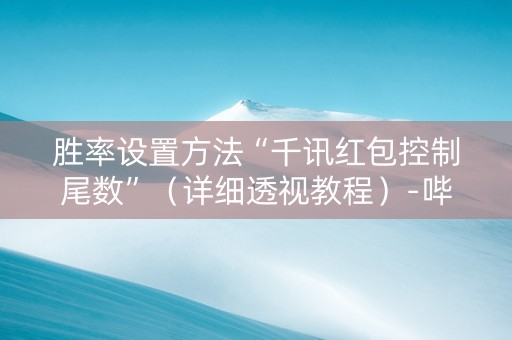 胜率设置方法“千讯红包控制尾数”（详细透视教程）-哔哩哔哩