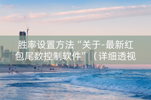 胜率设置方法“关于-最新红包尾数控制软件”（详细透视教程）-哔哩哔哩
