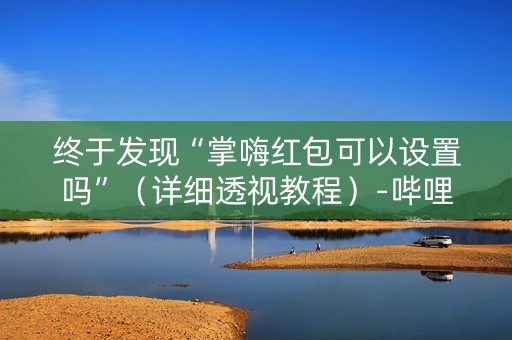 终于发现“掌嗨红包可以设置吗”（详细透视教程）-哔哩哔哩