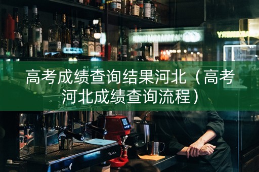 高考成绩查询结果河北（高考河北成绩查询流程）