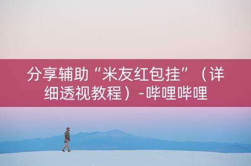 分享辅助“米友红包挂”（详细透视教程）-哔哩哔哩
