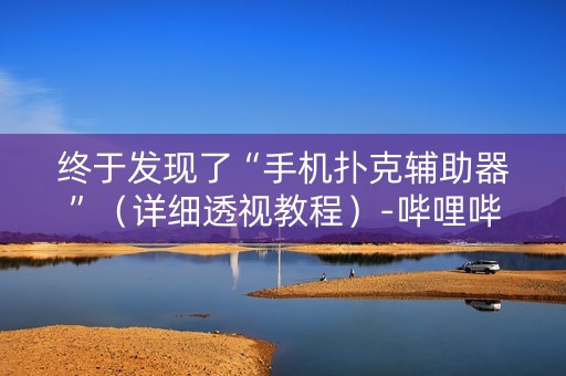 终于发现了“手机扑克辅助器”（详细透视教程）-哔哩哔哩