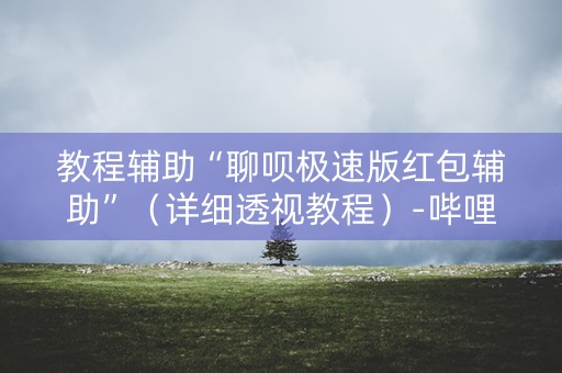 教程辅助“聊呗极速版红包辅助”（详细透视教程）-哔哩哔哩