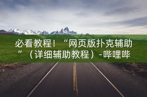 必看教程！“网页版扑克辅助”（详细辅助教程）-哔哩哔哩