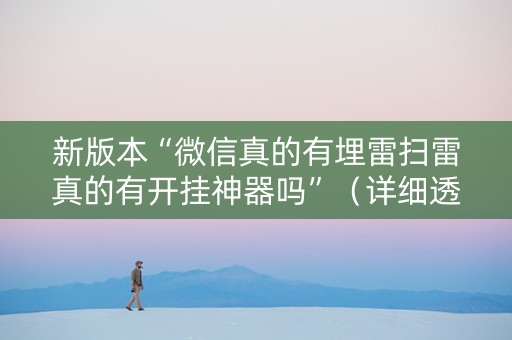 新版本“微信真的有埋雷扫雷真的有开挂神器吗”（详细透视教程）-哔哩哔哩