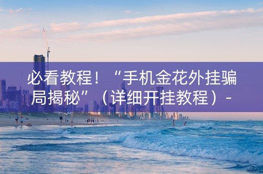 必看教程！“手机金花外挂骗局揭秘”（详细开挂教程）-哔哩哔哩
