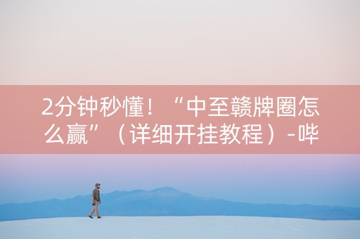 2分钟秒懂！“中至赣牌圈怎么赢”（详细开挂教程）-哔哩哔哩