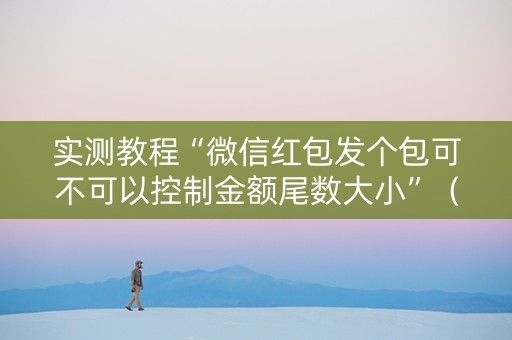实测教程“微信红包发个包可不可以控制金额尾数大小”（详细透视教程）-哔哩哔哩