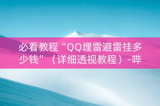 必看教程“QQ埋雷避雷挂多少钱”（详细透视教程）-哔哩哔哩