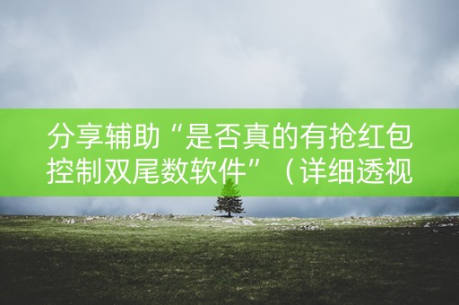 分享辅助“是否真的有抢红包控制双尾数软件”（详细透视教程）-哔哩哔哩