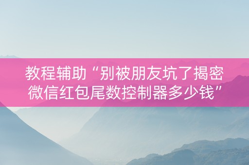教程辅助“别被朋友坑了揭密微信红包尾数控制器多少钱”（详细透视教程）-哔哩哔哩