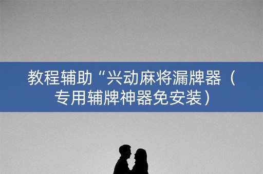 教程辅助“兴动麻将漏牌器（专用辅牌神器免安装）