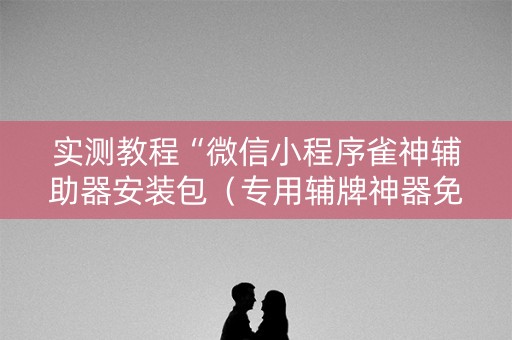 实测教程“微信小程序雀神辅助器安装包（专用辅牌神器免安装）