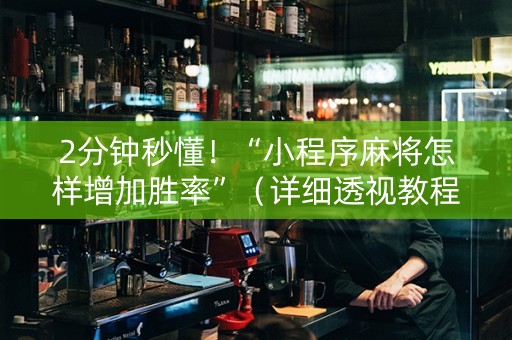 2分钟秒懂！“小程序麻将怎样增加胜率”（详细透视教程）-哔哩哔哩