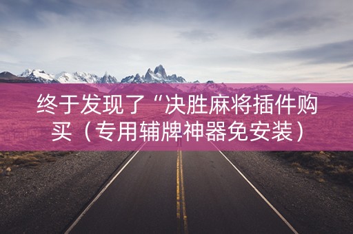 终于发现了“决胜麻将插件购买（专用辅牌神器免安装）