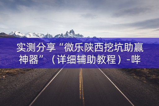 实测分享“微乐陕西挖坑助赢神器”（详细辅助教程）-哔哩哔哩