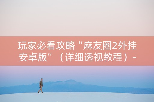 玩家必看攻略“麻友圈2外挂安卓版”（详细透视教程）-哔哩哔哩