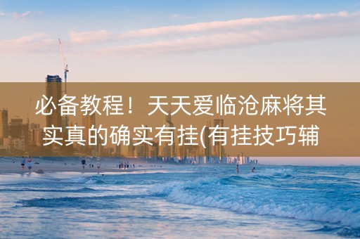 必备教程！天天爱临沧麻将其实真的确实有挂(有挂技巧辅助器)