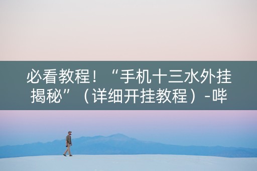 必看教程！“手机十三水外挂揭秘”（详细开挂教程）-哔哩哔哩