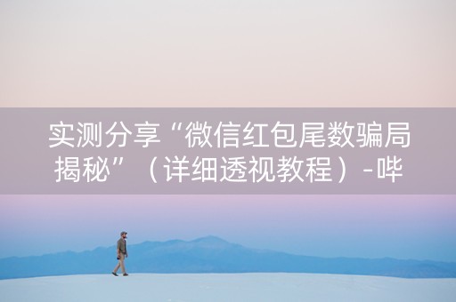 实测分享“微信红包尾数骗局揭秘”（详细透视教程）-哔哩哔哩