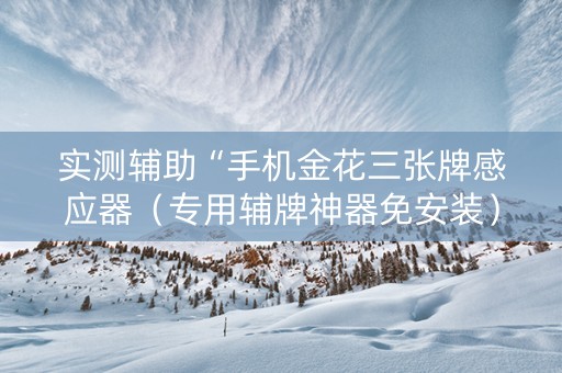 实测辅助“手机金花三张牌感应器（专用辅牌神器免安装）